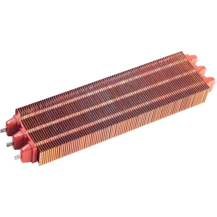 EdenPURE Classic CopperPLUS replacement PTC heating element with copper fins and red connectors isolated on white background