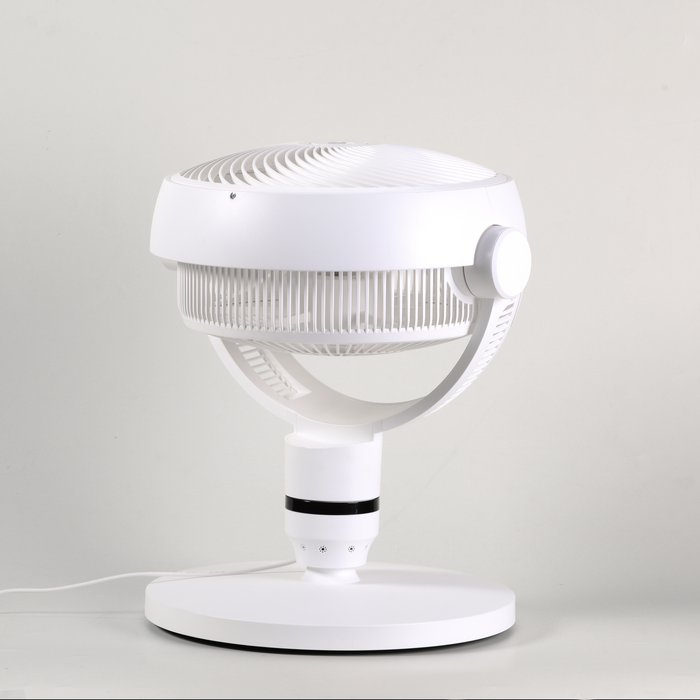 EdenPURE GEN80 Smart Cooler Purifier in white with adjustable stand and circular vent design on white background