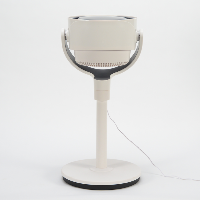 EdenPURE TurboAIR Fan in white with round base and adjustable head against white background