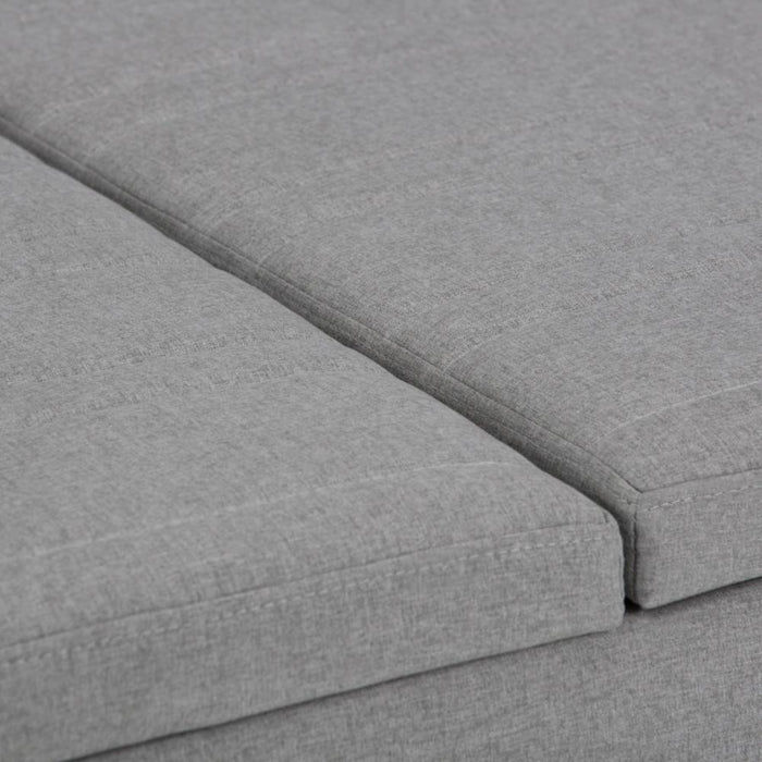 Cloud Grey Linen Style Fabric | Ellis Coffee Table Storage Ottoman