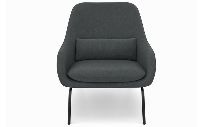 Steel Grey Woven Fabric | Elmont Accent Chair