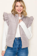 Emery Mock Neck Puffer Vest (various colors)