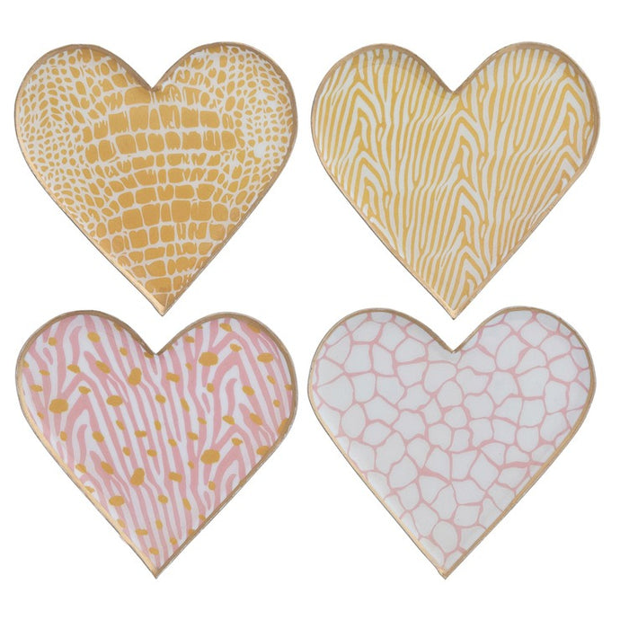 Enamel Metal Heart Shaped Dishes (various designs)