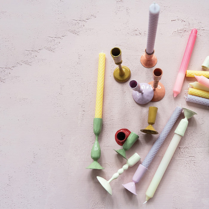 Enameled Taper Holders 3" (various colors)