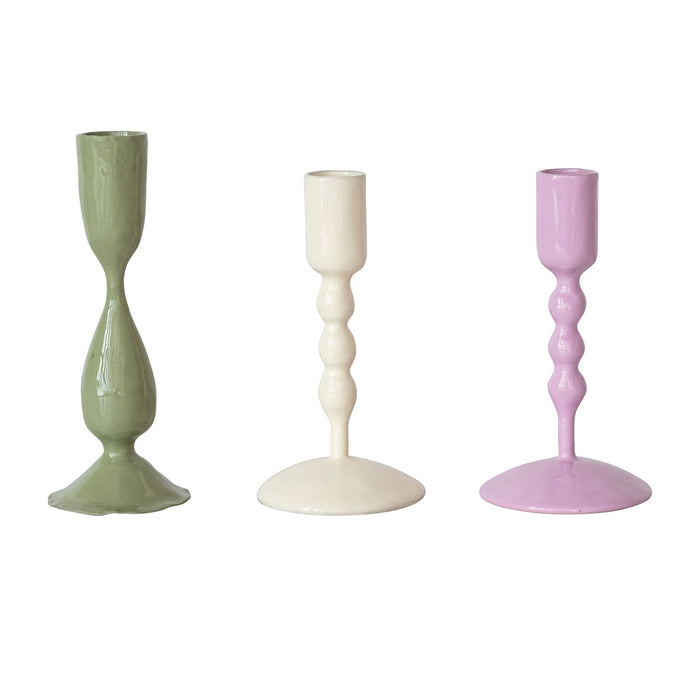 Enameled Taper Holders 5 1/2" (various colors)