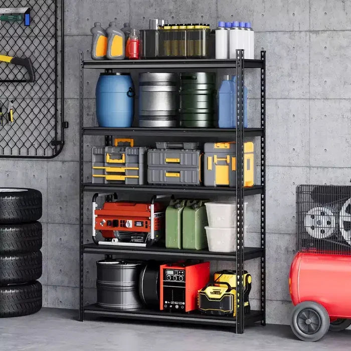 5-Tier Garage Shelving Unit, Adjustable Steel Utility Storage Rack with Metal Shelves, 3850 Lbs Total Capacity, for Garage, Warehouse, Heavy Duty