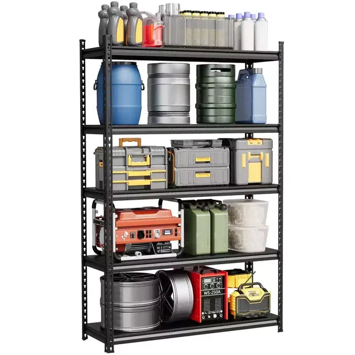5-Tier Garage Shelving Unit, Adjustable Steel Utility Storage Rack with Metal Shelves, 3850 Lbs Total Capacity, for Garage, Warehouse, Heavy Duty