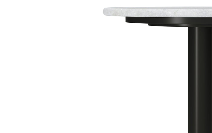 White Marble/Black/Gold | Evans  Marble Side Table