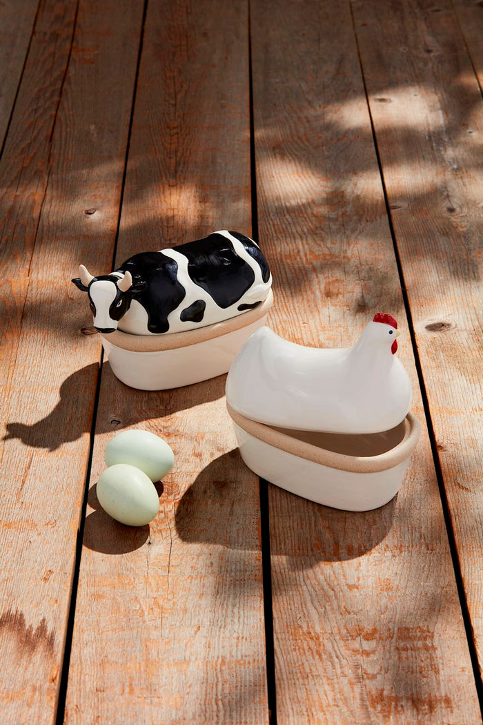 Farmhouse Lidded Cow Dish