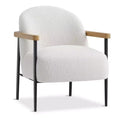 GustoWave 31.9'' Mid-Century Accent Chair, Metal Frame Reading Chair for Living Room - Beige