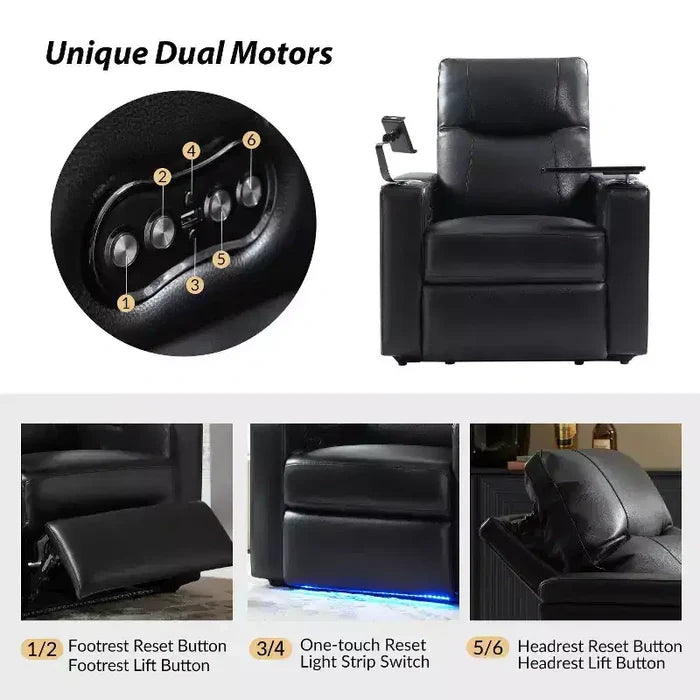 Flora Genuine Leather Recliner Set of 2|HULALA HOME