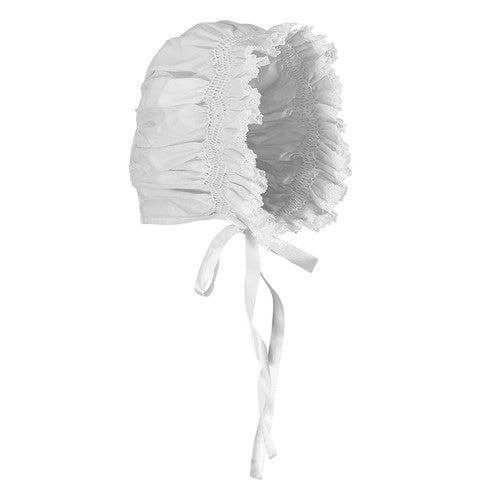 Feltman Brothers-Baby Bonnet-Girls Smocked Lace Bonnet-Pink, White, Pink/White, Blue-0/3,6/9 mon-2154