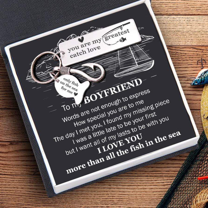 Fishing Hook Keychain - To My Boyfriend - Words Are Not Express - Gku12002
