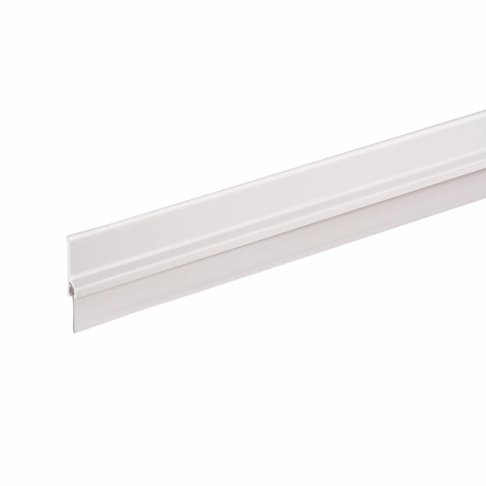 Fix-O-Moll Door Mounted Weather Strip with Plastic Lip - White