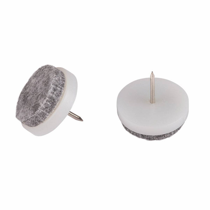 Fix-O-Moll Felt Gliders with Pin Grey Dia 24 mm