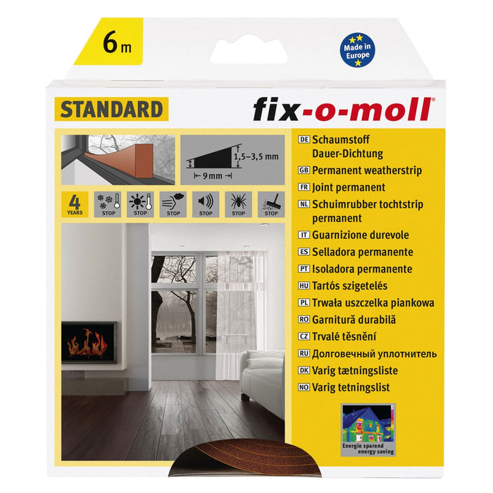 Fix-O-Moll Permanent Sealing Self Adhesive Brown 4 mm X 6 mm