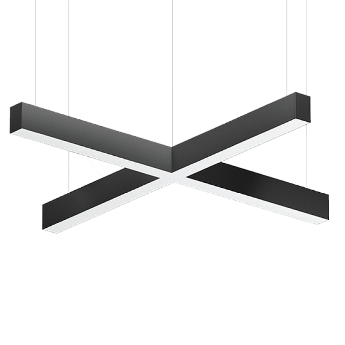 Flow Link X-Shape Black 20W High Lumen – modular linear LED light, view 2 | LAMP & LIGHT - Design forward Decorative lamp , Downlights, pendant lamp , striplights