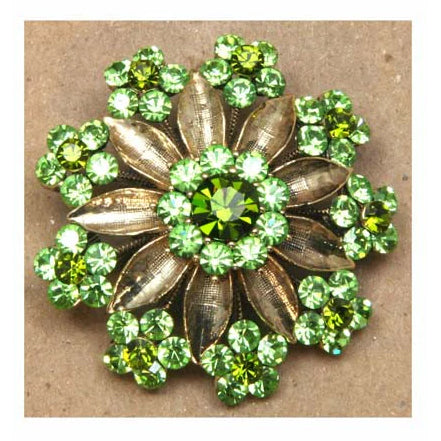Flower Pin, Green