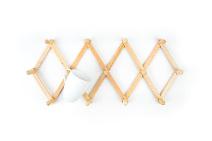 Fox Run Brands, Expanding Coffee Mug Wall Rack, 42" Fully Extended