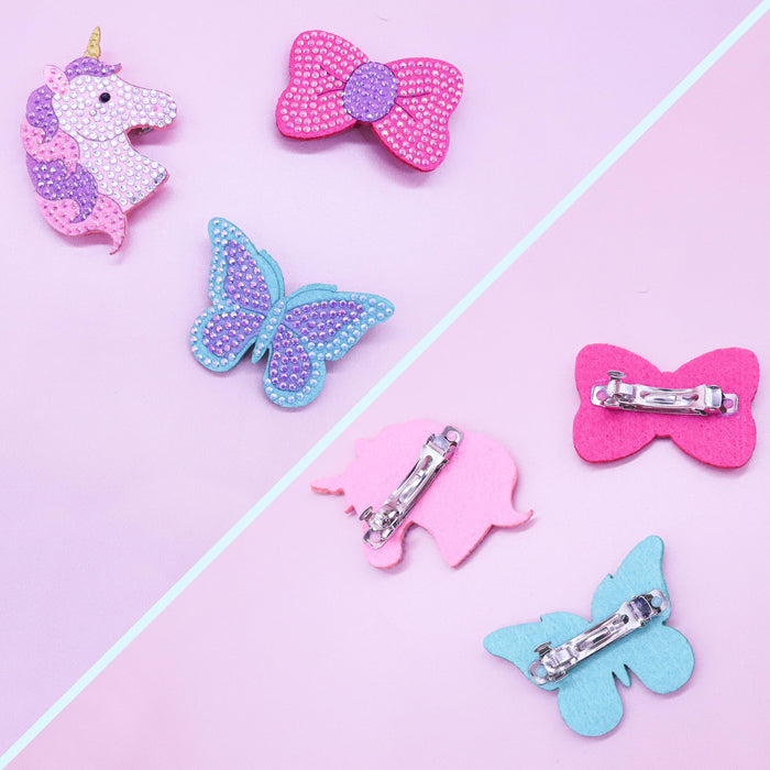 Frog Sac Interchangeable Rhinestone Charm Headband and Hair Clips