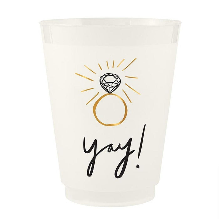 Frosted Reusable Cups - Wedding