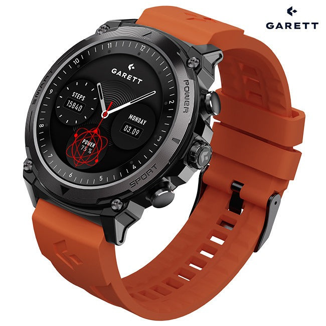Garett Atom Men's Smartwatch Black | ATOM BLACK STEEL