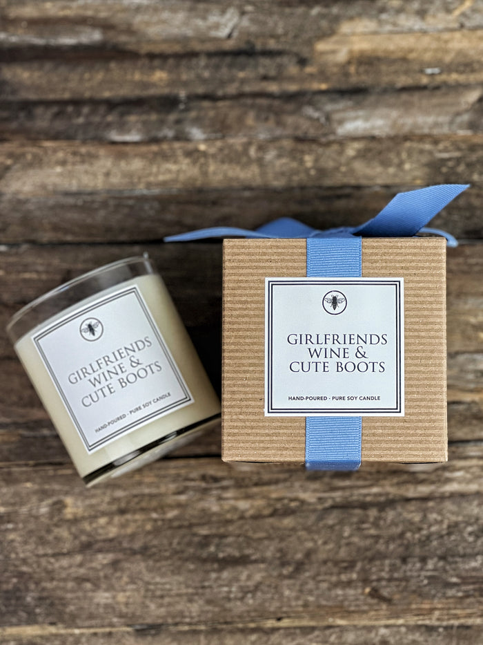 Girlfriends, Wine & Cute Boots Signature 2-Wick Candle