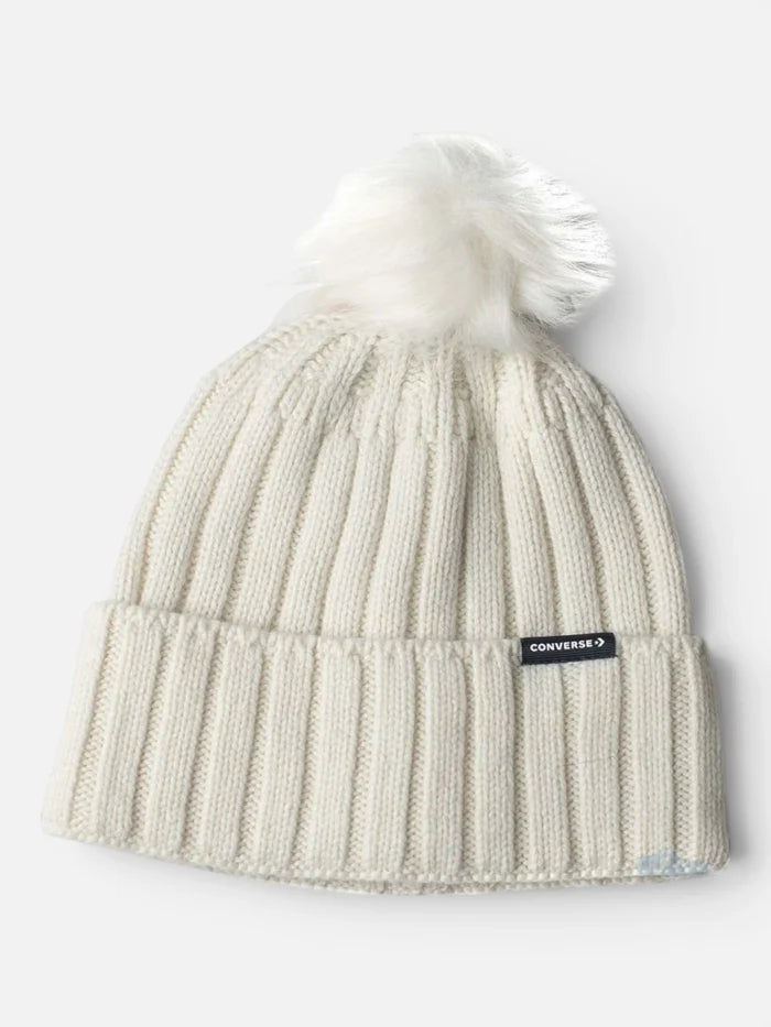 Gorro Converse Pom Beanie/ Egret