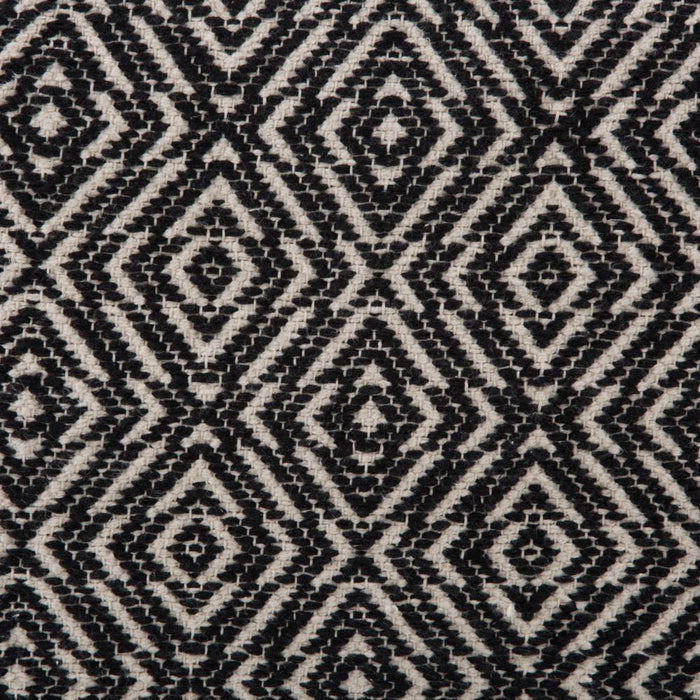 Black and Natural | Graham Square Pouf