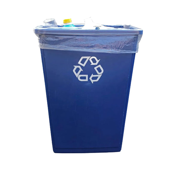 GreenPolly 33 Gallon Slim Jim Liner – Clear Commercial Durable Trash Bags, 80% Recycled Plastic, 100 Count