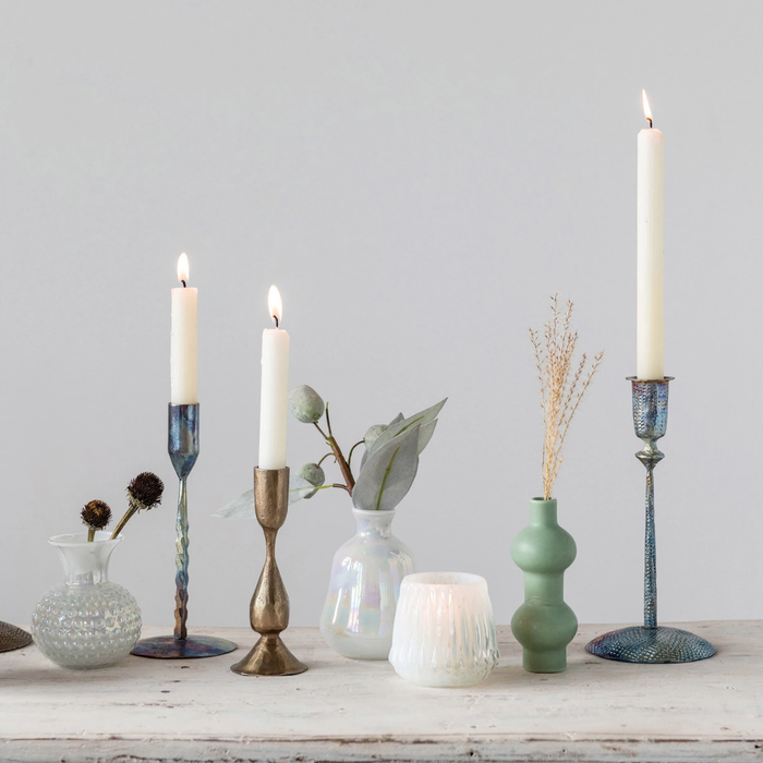 Hand Forged Metal Candleholder, Teardrop