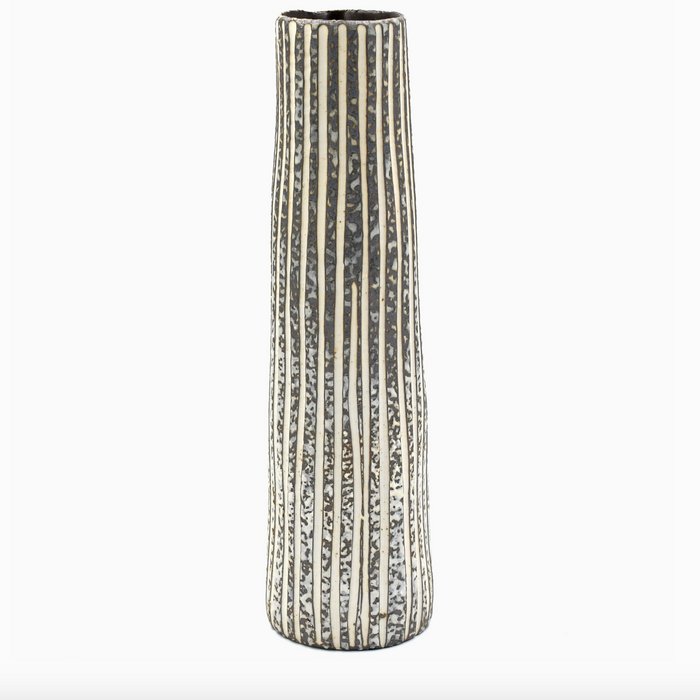 Handmade Long Coral Bud Vase, Brown