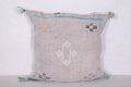 Handmade pillow gray 18.1 INCHES X 18.1 INCHES - kilim pillow