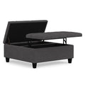 Slate Grey Linen Style Fabric | Harrison Coffee Table Storage Ottoman