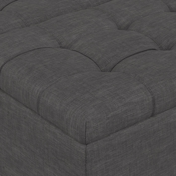 Slate Grey Linen Style Fabric | Harrison Coffee Table Storage Ottoman