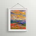 Heavy Texture Acrylic Painting, Hand Painted Small Painting, Abstract Landscape Art Painting-Paintingforhome
