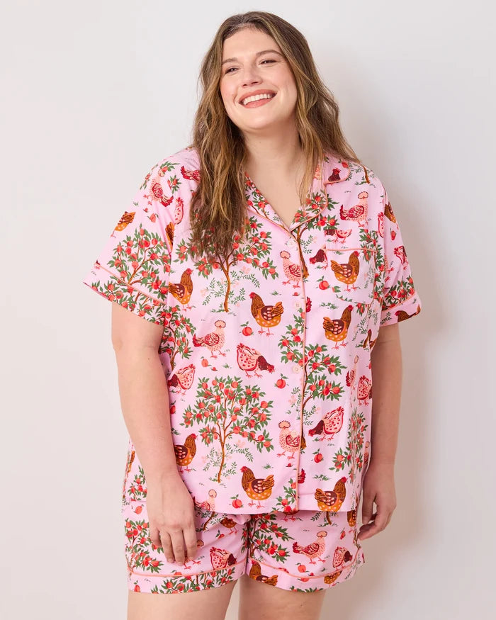 Hen House - Short PJ Set by PrintFresh
