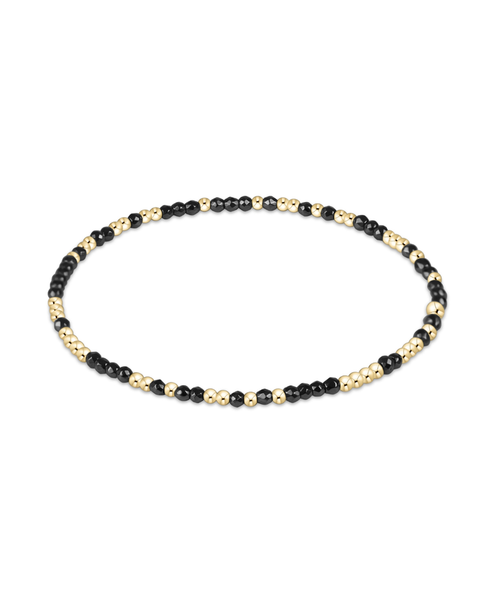 Hope Unwritten Faceted Hematite 2mm Bead Bracelet