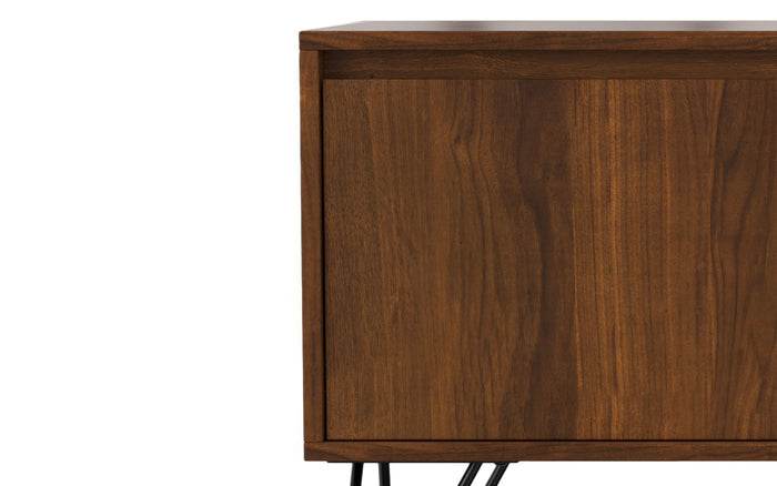 Walnut Walnut | Hunter 60 x 18 inch TV Media Stand in Natural Mango Wood for TVs up to 66 inches
