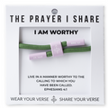 I AM WORTHY Bracelet, Christian Cord Bracelet