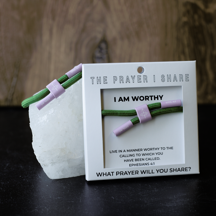 I AM WORTHY Bracelet, Christian Cord Bracelet