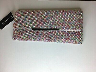 INC Heather Shiny Mesh Clutch, Rainbow - Machann.com