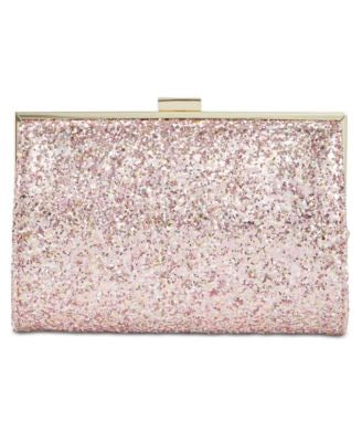 INC lory glitter clutch, Pink - Machann.com