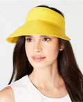 INC Solid Straw Visor, Yellow - Machann.com