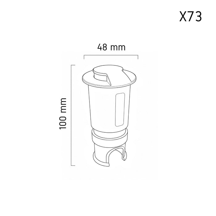 Inground Lamp URON X73 LED – outdoor inground uplight, view 5 | LAMP & LIGHT - Design forward Decorative lamp , Downlights, pendant lamp , striplights