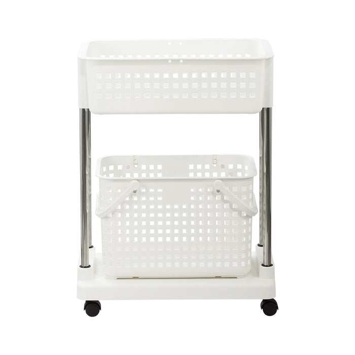 Inochi Nachi Rolling Laundry Storage Shelf White/Grey