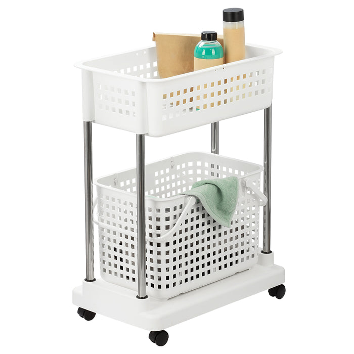 Inochi Nachi Rolling Laundry Storage Shelf White/Grey