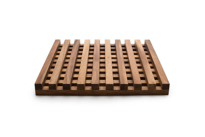Ironwood Venetian Trivet, Acacia Wood, 10" x 10"