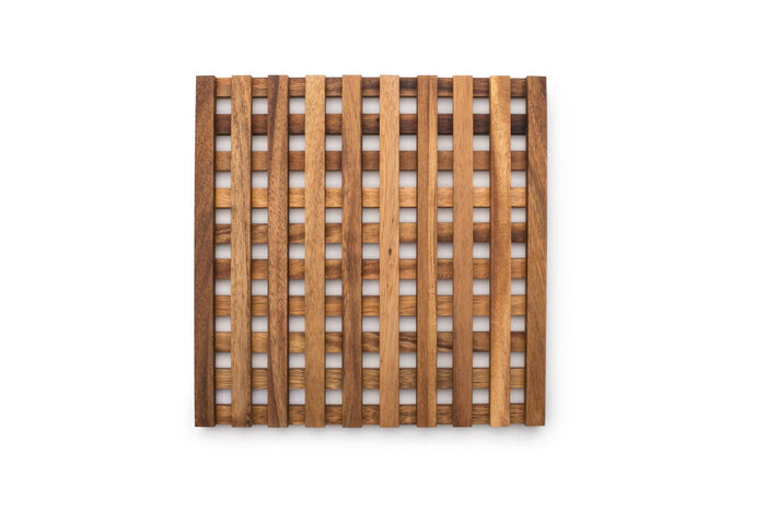 Ironwood Venetian Trivet, Acacia Wood, 10" x 10"