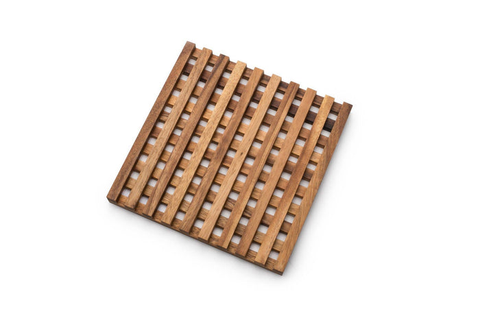 Ironwood Venetian Trivet, Acacia Wood, 10" x 10"